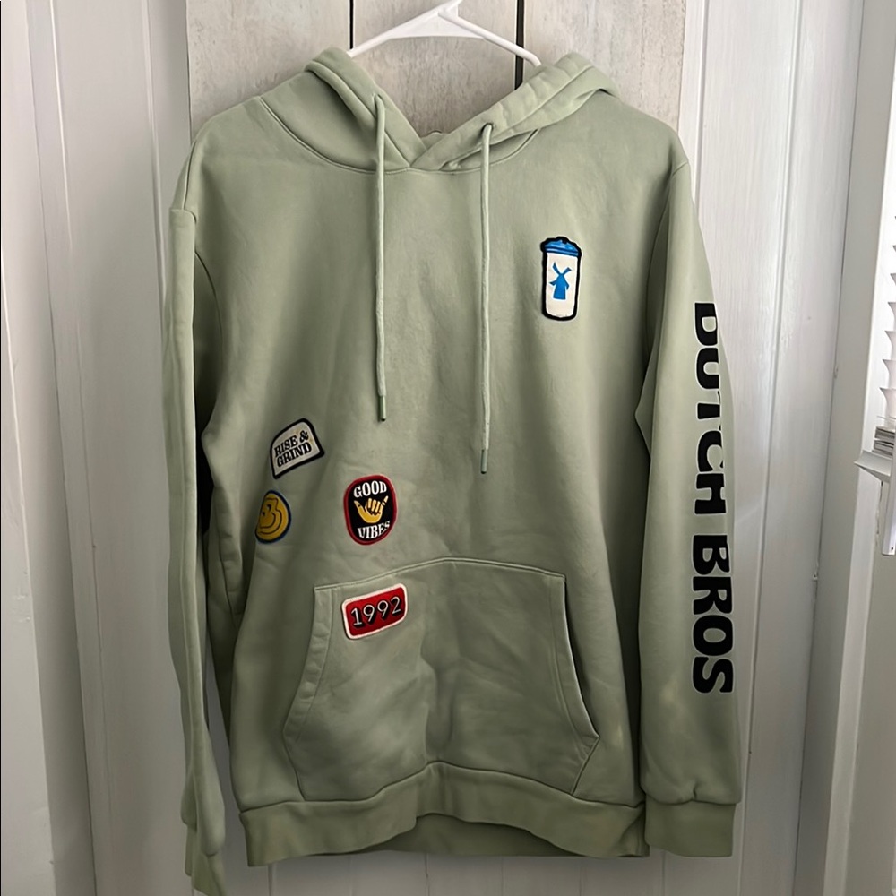 Dutch Bros Green Sweatshirt Hoodie Casual Style